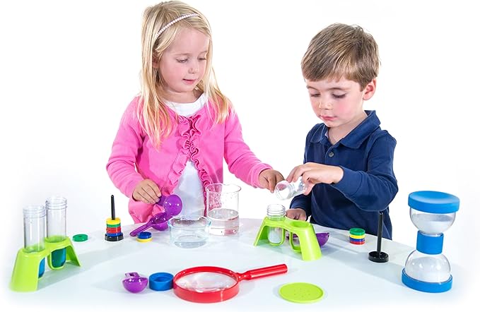 Thames & Kosmos Kids First Science Laboratory STEM Experiment Kit for Preschoolers, Young Learners Ages 3+ | Includes Durable, Colorful, Plastic Scientific Tools for a Hands-on Learning Experience
