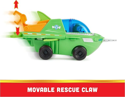 Paw Patrol Aqua Pups Rocky Transforming Sawfish Vehicle with Collectible Action Figure, Kids Toys for Ages 3 and up