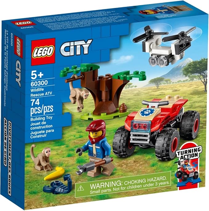 LEGO City Wildlife Rescue ATV 60300 Building Kit; Fun Wildlife Playset; Top Toy for Kids; New 2021 (74 Pieces)