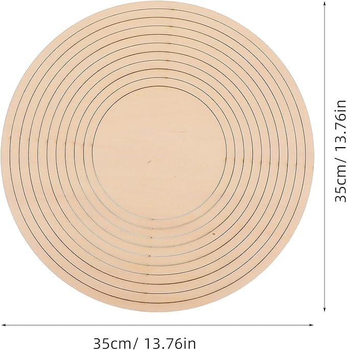 Wooden Concentric Cutting Guide for Pottery - 11 Piece Clay Cutting Tools Set for Accurate Ceramics Shaping and Modeling