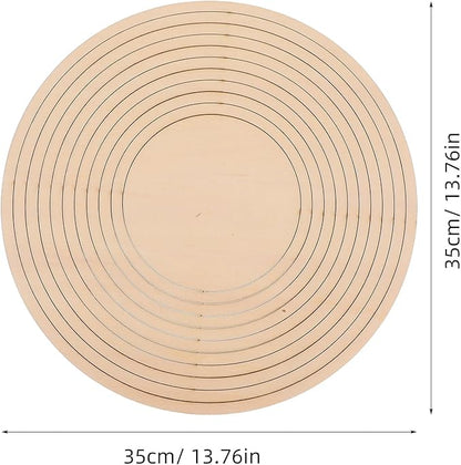 Wooden Concentric Cutting Guide for Pottery - 11 Piece Clay Cutting Tools Set for Accurate Ceramics Shaping and Modeling