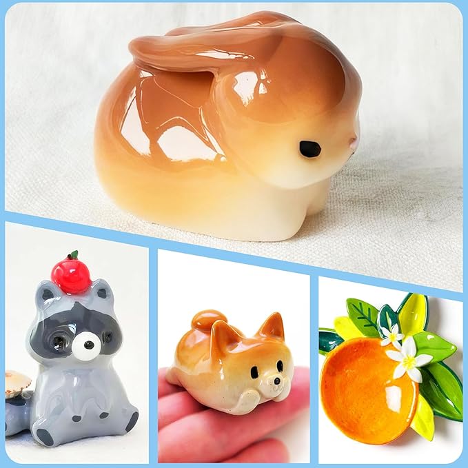 500ml Air Dry Clay Glaze, Clay Glaze Air Dry for Airdry Clay, Air Dry Clay Varnish Can Not Only Used to Prevent Clay Cracking, Scratches, and Wear,It Can Also Having a Glossy Glaze Effect (Gloss)