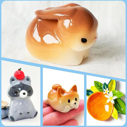 500ml Air Dry Clay Glaze, Clay Glaze Air Dry for Airdry Clay, Air Dry Clay Varnish Can Not Only Used to Prevent Clay Cracking, Scratches, and Wear,It Can Also Having a Glossy Glaze Effect (Gloss)