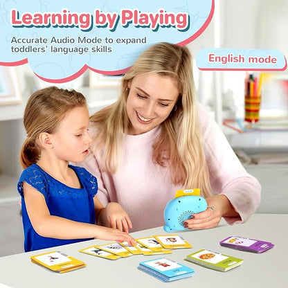 Talking Flash Cards for Toddler 1-6 Year Olds, Learning Montessori Toys with 224 Sight Words, Pocket Speech for Toddlers Therapy Toys, Children's Sensory Preschool Learning Educational Birthday Gifts