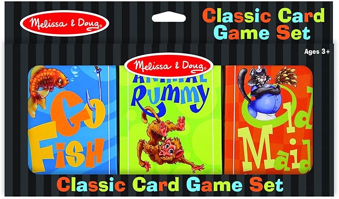 Melissa & Doug Classic Card Games Set - Old Maid, Go Fish, Rummy - FSC Certified