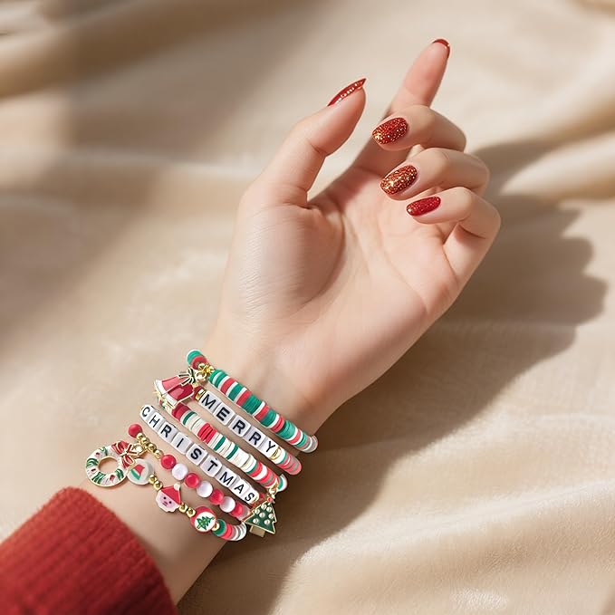 OHOME Stocking Stuffers - 6 Pack Bracelets for Teen Girls Women | Christmas Gifts for Teens Men Adults - Christmas Decorations Accessories Shirts Outfits | Xmas Sweater Dresses for Girls 2025