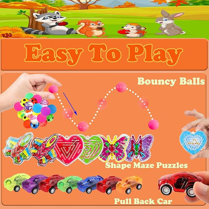 116 Pcs Prizes for Kids Classroom, Treasure Box Toys for Classroom, Treasure Chest, Birthday Party Favors for Kids 4-8, Pinata Fillers Goodie Bag Stuffers, Bulk Valentines Gift for Kids Classroom