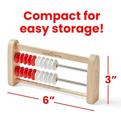 hand2mind Mini 20 Bead Wooden Rekenrek Class Set, Abacus for Kids Math, Math Manipulatives Kindergarten, Counting Rack for Kids, Counters for Kids Math, Kids Educational Toys (Set of 25)