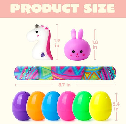 JOYIN 200Pcs Prefilled Easter Eggs with Assorted Toys Plus Stickers Inside, Easter Eggs Filled for Kids, Basket Stuffers, Egg Hunt, Party Favors, Classroom Prize Supplies