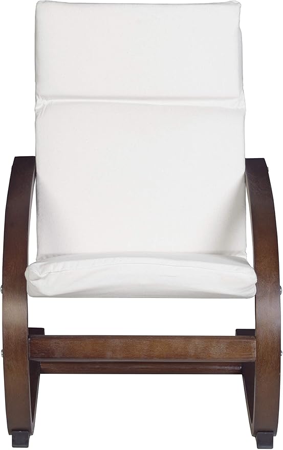 Niche Mia Bentwood Childrens Reclining, Lounge, Rocking Chair- Mocha Walnut/ Beige