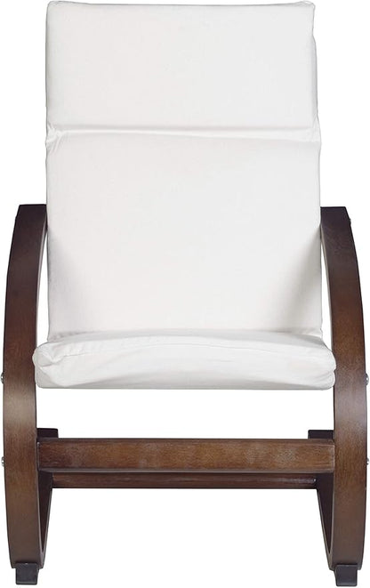 Niche Mia Bentwood Childrens Reclining, Lounge, Rocking Chair- Mocha Walnut/ Beige