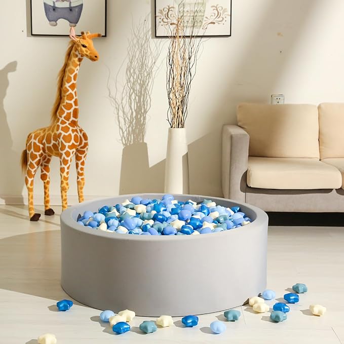 GOGOSO Ball Pits Balls for Toddlers, 100 Stars Hearts Florid Shapes Ball, Flowers Plastics Balls for Bounce House, Pastel Ball for Kids Birthday Party Xmas Friendship Bracelet Banner Decor