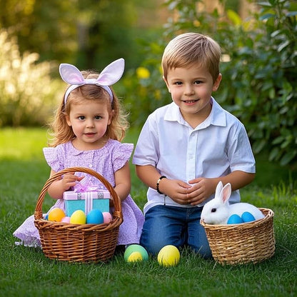 Easter Basket Stuffers for Girls Teens Boys Kids, Cross Natural Beads Bracelet Christian Religious Baptism First Communion Confirmation Jewelry Gifts