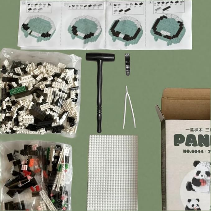 QMEAKMONY Mini Building Blocks Panda Sets Cute Micro Mini Panda Building Bricks for Adults Micro Nano Bricks Perfect Party Favors for Teenagers(1782 PCS)
