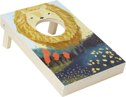 Manhattan Toy Wild Ones Indoor Outdoor Wooden 10-Piece Cornhole Bean Bag Toss Game for Kids 3 Years and Up