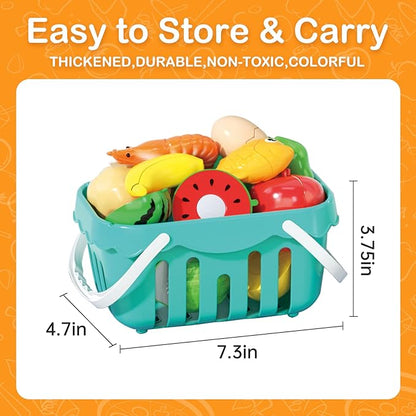 130Pcs Kitchen Playset, Toddler Pretend Cooking Play Pots, Pans, Utensils Cookware, Daily Food Fruit Veges, Shopping Storage Basket, Dessert, Prop Money, Learning Gift for Child (Pink)