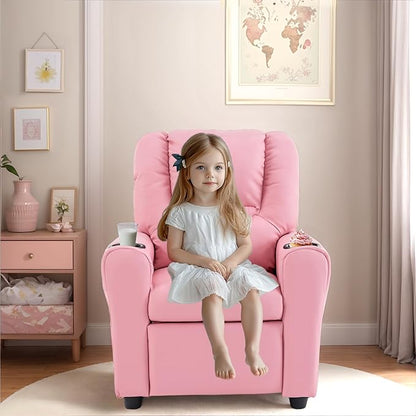 Candy Kids Reclining Chair Leather Recliner Sofa Toddler Youth Children Child Ages 1-6