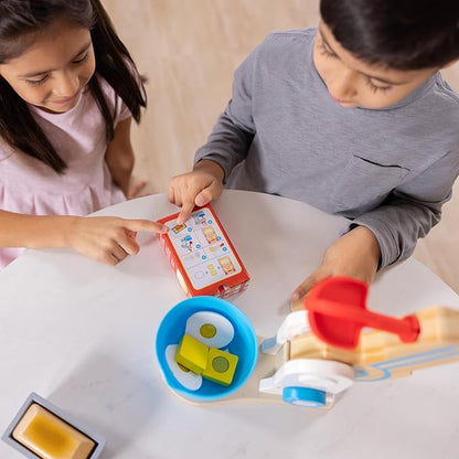 Melissa & Doug Wooden Make-a-Cake Mixer Set (11 pcs) - Play Food and Kitchen Accessories Kitchen Playset Accessories, Pretend Play Toys For Kids Ages 3+