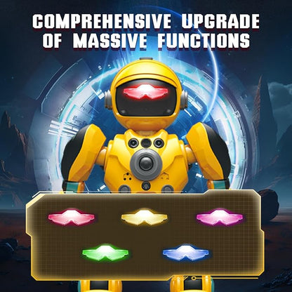 RC Robot Toys for Kids Ages 3 4 5-7 Year Old Magic Record Voice Function, Remote Control Robots Toy for Boys and Girls Programmable Music Dance Interactive Warrior Robo Birthday Gift for Toddler