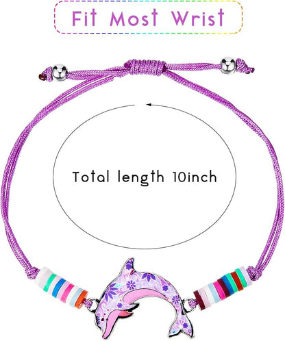 BBTO 20 Pieces Girl Friendship Bracelets Unicorn Animal Pendant Owl Cute Adjustable Girl Bracelets for Party Favors Gift