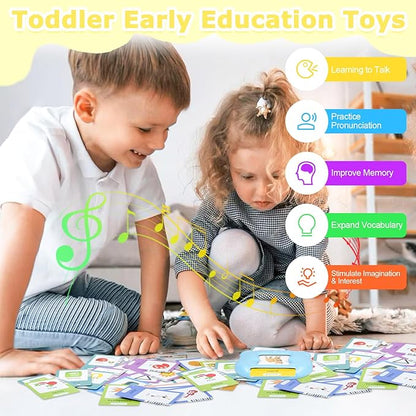 SAYEEC Toddlers Bilingual Talking Flash Cards Spanish English Montessori Toys with 510 Sight Words Kids Speech Therapy Autism Sensory Toys Learning Educational Gifts for 3 4 5 6 7 Years Old Boys Girls