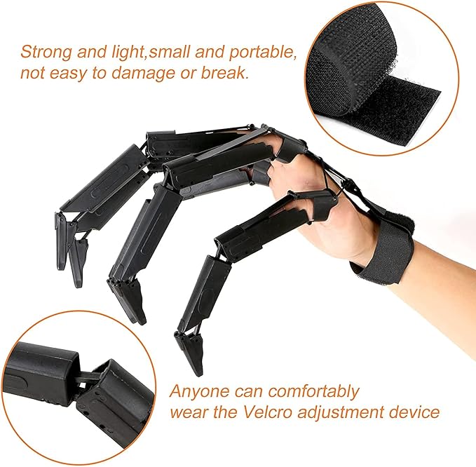 Halloween Articulated Fingers,Articulated Finger Extensions with Flexible Joints,Claw Gloves for Party Dress Cosplay Costume Props Black