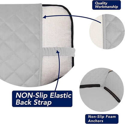 PureFit Reversible Quilted Sofa Cover, Water Resistant Slipcover Furniture Protector, Washable Couch Cover with Non Slip and Elastic Straps for Kids, Dogs, Pets (XX Large, Light Gray/Ivory)
