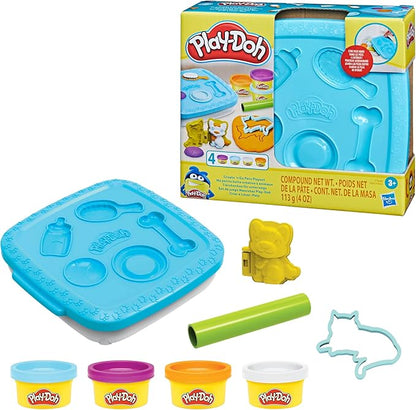 Play-Doh Create ‘n Go Pets Playset, 4 Colors & Storage Container, Animal Toy Sets, Easter Basket Stuffers, Preschool Toys, Kids Arts & Crafts, Ages 3+