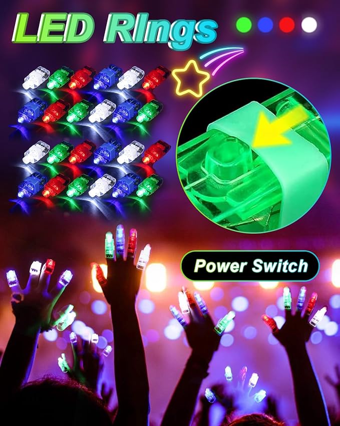 270 PCS Glow In The Dark Party Supplies for Kids Adults, 100 Glow Sticks Bulk Party Pack Light Up Party Favors, 12 LED Glasses, 32 Finger Lights, 8 LED Hair Clips for Wedding Birthday Halloween
