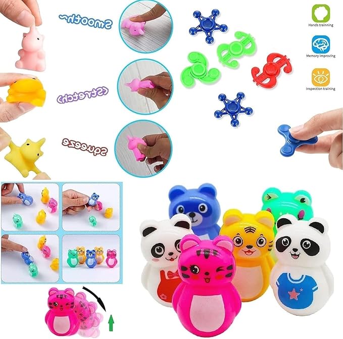 124 Pcs Party Favors for Kids 4-8, Birthday Gift Toys, Goodie Bag Stuffers, Treasure Box Carnival Prizes, Gifts Classroom, Pinata Bags Filler Boys and Girls 8-12