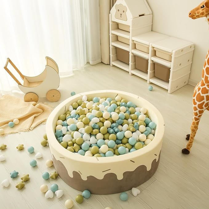 GOGOSO Ball Pit Balls,Plastics Balls for Ball Pit, Stars Hearts Shape for PastelBall for Toddlers Kids