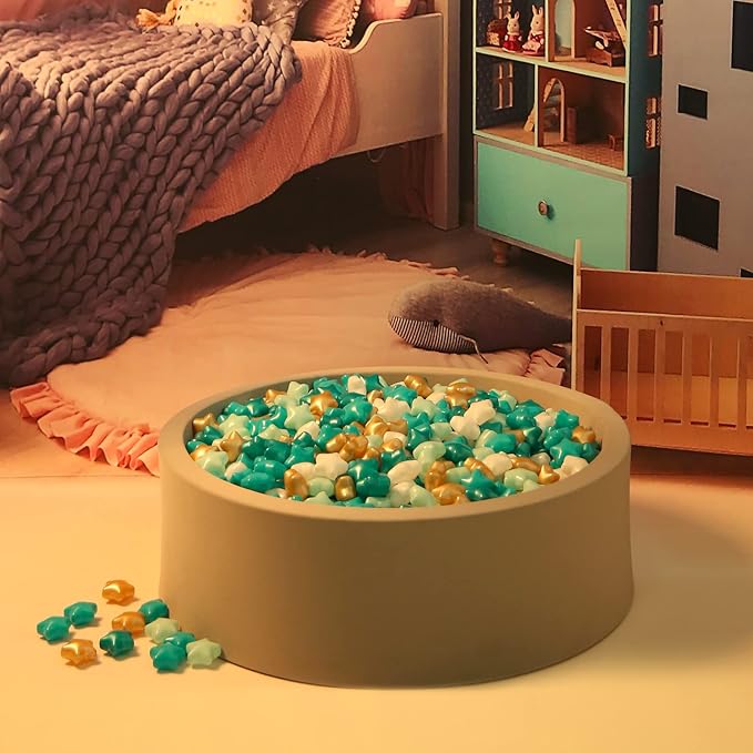 GOGOSO Star Ball Pit Balls for Toddlers -100pcs Star Ball Phthalate Free BPA Free Non-Toxic Crush Proof Play Balls Play Tent Playpen Pool Playhouse Party Decoration