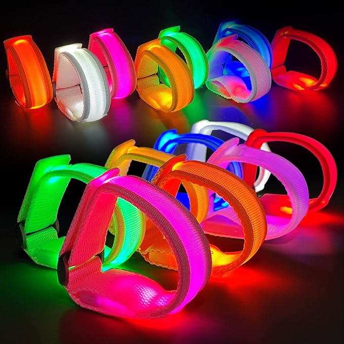 32pcs LED Light Up Bracelets Glow Flashing Wristbands Glow in The Dark Party Supplies for Wedding, Raves, Concert, Camping,Sporting Events, Party