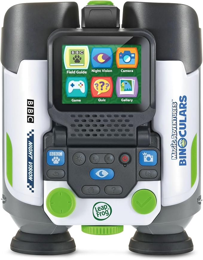LeapFrog Magic Adventures Binoculars with Screen Capture, Night Vision for Kids Ages 4 and up, White