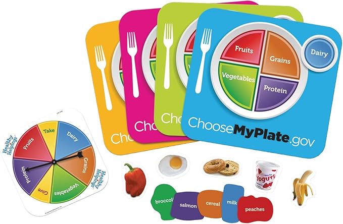 Be the first to fill your plate with a balanced meal, Multi-color, 10 x 10 in