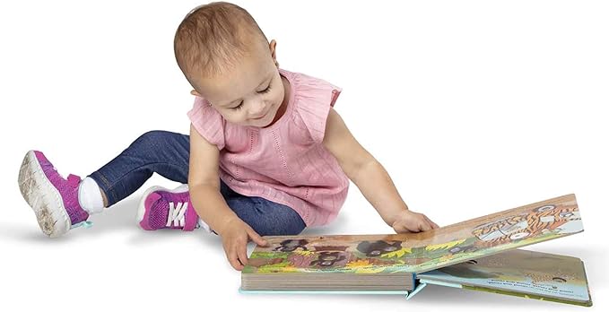 Melissa & Doug Children's Book - Poke-A-Dot: The Wheels on the Bus Wild Safari (Board Book with Buttons to Pop)