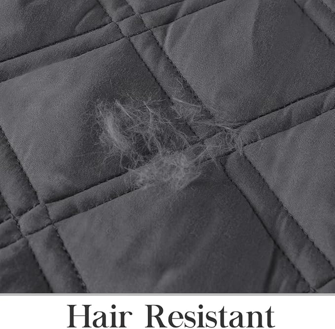 TOMORO Non-Slip Recliner Sofa Cover - 100% Waterproof Recliner Chair Slipcover Furniture Protector, Washable Couch Cover with Elastic Straps for Dog and Kids, Dark Gray, 23 Inch Middle