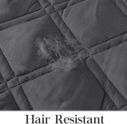 TOMORO Non-Slip Recliner Sofa Cover - 100% Waterproof Recliner Chair Slipcover Furniture Protector, Washable Couch Cover with Elastic Straps for Dog and Kids, Dark Gray, 23 Inch Middle