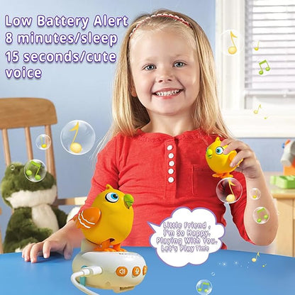 Toddler Toys 2-3, Interactive Musical Electronic Pets Talking Bird for Kids, Early Educational Learning Toys with 26 Songs & Recording, 1 2 3 4 Year Old Boy Girl Birthday, Yellow