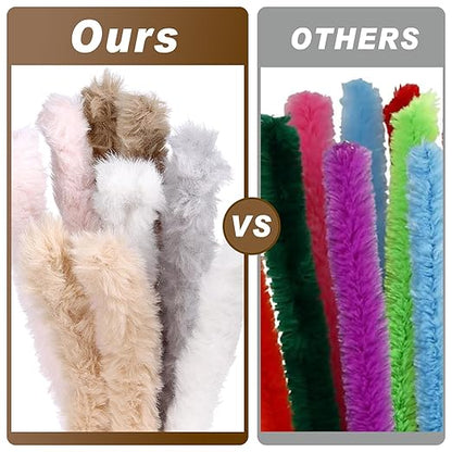 Draupnir 37PCS Pipe Cleaners Extra Thick Jumbo Fur Pipe Cleaners Craft Chenille Stems Pipe Cleaners Craft Supplies Pipe Cleaner Craft for Kids Creative DIY Arts and Crafts(39inch x 1.18inch)
