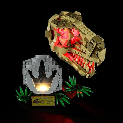 Vaodest LED Light for Lego 76964 Dinosaur Fossils: T. rex Skull Set,Design and Configuration Compatible with Model 76964 (LED Light Only, Not Building Block Kit)