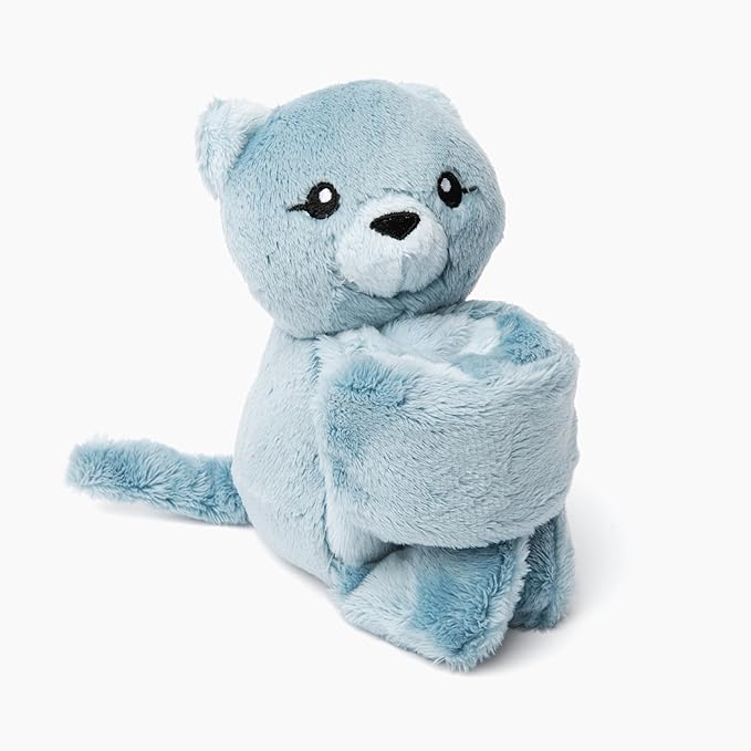 Hug Babies Cute Mini Plush Stuffed Animal Bracelet for Kids | Soft & Cuddly Portable Comfort Adorable On-The-Go Companion for Travel School & Adventures Ages 2+ (Frankie The Cat)