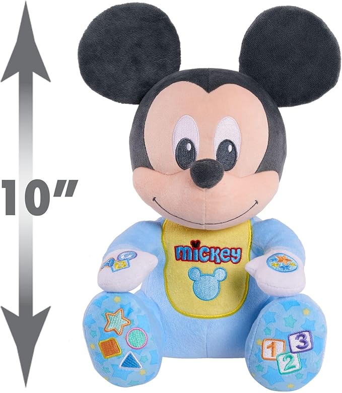 Disney Baby Musical Discovery Interactive Plush Mickey Mouse, Features Mickey Phrases, Kids Toys for Ages 06 Month by Just Play