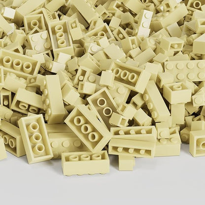 300 Pcs Classic Building Bricks, Apricot Yellow Bulk Bricks,Compatible with Lego and Major Brands Parts and Pieces, Creative Building Block Toys for Boys Girls Ages 6 7 8 9 10 Year Old