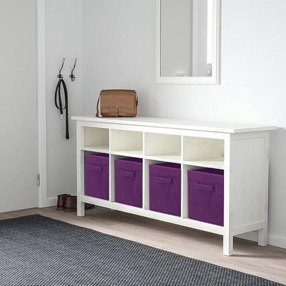 ShellKingdom Storage Bins, Foldable Fabric Storage Cubes And Cloth Storage Organizer Drawer For Closet And Toys Storage, 2 Pack (Purple)