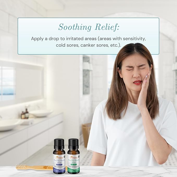 OraWellness Healthy Mouth Blend Organic Toothpaste & Mouthwash Alternative Tooth Oil, Natural Mouth Rinse for Healthy Teeth & Gums for Women, Men and Kids, Pack of 1