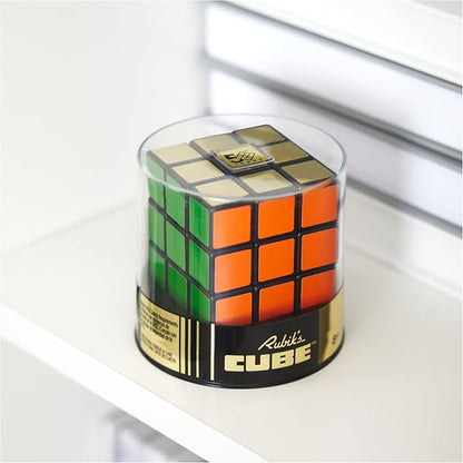 Rubik’s Cube, Special Retro 50th Anniversary Edition, Original 3x3 Cube Collectible & Desk Décor, Problem-Solving Brain Teaser, Fidget Toy & Sensory Puzzle for Adults, Teens & Kids, for Ages 8 & Up