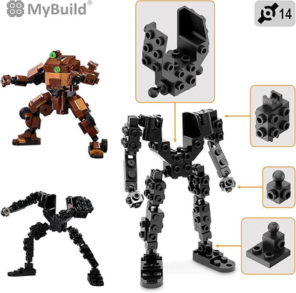 MyBuild Mecha Frame Armed Forces Stryker 5021 - Brown Armor Robot Blocks Toy Building Bricks Collection for Children to Adult Mech Fans