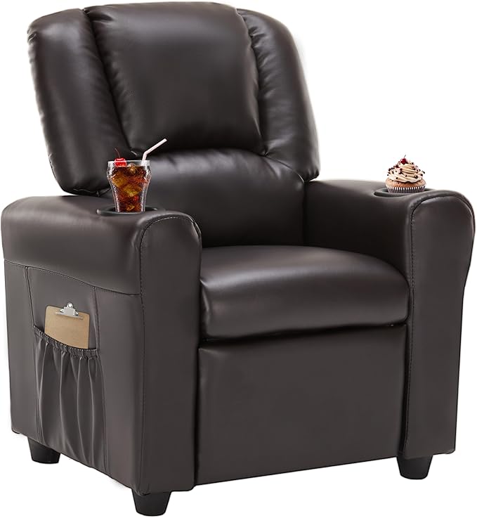 Candy Kids Reclining Chair Leather Recliner Sofa Toddler Youth Children Child Ages 1-6