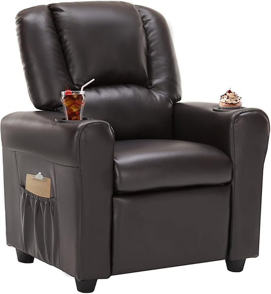 Candy Kids Reclining Chair Leather Recliner Sofa Toddler Youth Children Child Ages 1-6